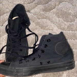Black high top converse
